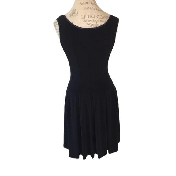 80s 90s Vintage TOWER sleeveless pleated fit & flare dress - Picture 5 of 11